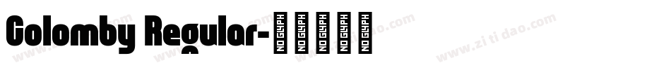 Colomby Regular字体转换